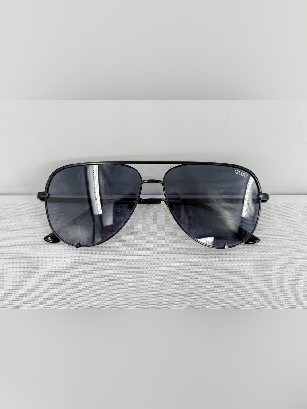Quay Australia High Key Mini Polarized Black smoke Aviator Sunglasses vacation
